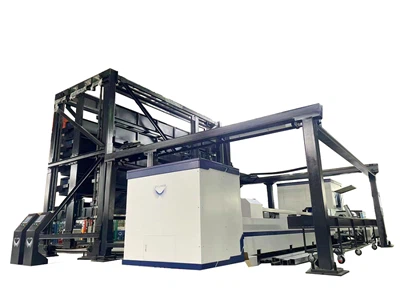 Popolnoma avtomatski stroj za lasersko rezanje cevi za nakladanje in razkladanje s stolpom za shranjevanje